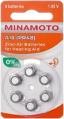Элемент питания Minamoto ZA13 (PR48), для слуховых аппаратов