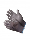 Перчатки нейлоновые с полиуритановым покрытием, GRAY серые/черные10XL