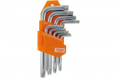 Набор ключей "TORХ" с отверствием 9шт.:Т10-Т50 (держатель в блистере) CR-V сталь "Алмаз" ТДМ