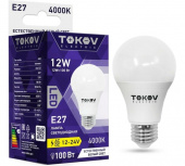 Лампа светодиодная TOKOV ELECTRIC A60 12Вт 4000К 12/24В E27 