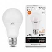 Лампа светодиодная GAUSS A60 10Вт 3000К E27 23210