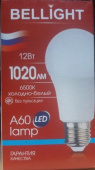 Лампа светодиодная BELLIGHT A60 12Вт 230В 6500К E27 