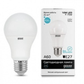Лампа светодиодная GAUSS A60 10Вт 4100К E27 23220