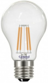 Лампа светодиодная General 10W A60 220V E27 2700K 105х60 Филамент