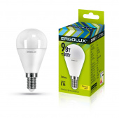 Лампа светодиодная Ergolux-LED-G45-9Вт-230В-3000К-Е14