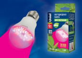 Лампа светодиодная для растений 9Вт E27 175-265V Uniel LED-А60-9W/SP/E27/CL ALM01WH