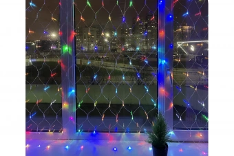 Гирлянда СЕТКА мульти с контроллером 1,8х1,5 180LED IP20 Эра