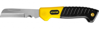 Нож монтерский STAYER Professional SK-R, складной, прямое лезвие 45408