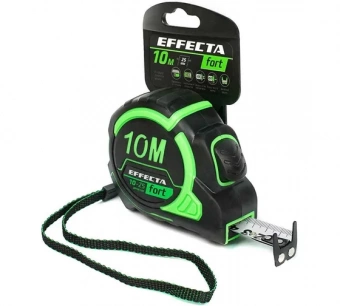 Рулетка 10м Effecta Fort, магнит,автостоп,лента-2 скор.