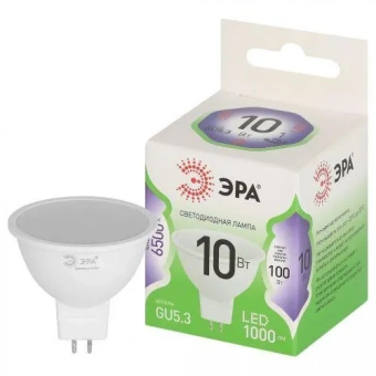 Лампа светодиодная GREEN LINE ЭРА MR16 GU5.3 LED 10W 6500К