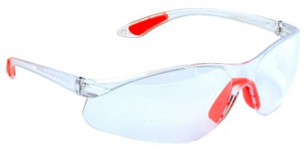 Очки защитные пластиковые, с силиконовыми оранжевыми душками
