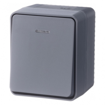Выключатель 1ОП антрацит с подсветкой IP54 Schneider ATN544013