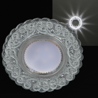 Свет-к встр.14348-9.0-001LD MR 16+LED 3W  WT (7220)