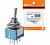 Переключатель-тумблер MTS-203-A2 Micro 2P 250B AC/DC 3A ON-OFF-ON с фиксацией TDM