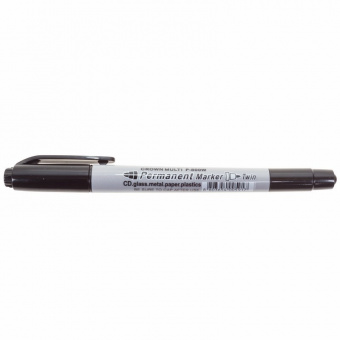 Маркер перманентный черный двухсторонний 2мм/1мм Multi Marker Twin