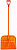 Лопата для снега CARBOLUX ПК с оранжевым черенком и ручкой СУПЕР ПРОЧНАЯ